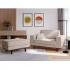 Image de Mazzini Sofas - Pouf velours Hebe 1 place Beige - 86x60x43 cm OS