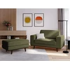 Image de Mazzini Sofas - Pouf velours Hebe 1 place Vert - 86x60x43 cm OS