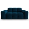 Image de Micadoni - Canapé Velours 2 Places Kendal bleu marine - 156x103x79 cm OS