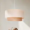 Image de Euluna Suspension Boho, écru/marron, Ø 45 cm, tissu