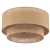 Image de Euluna Plafonnier Tissu Boho jute à intensité variable (Traditionnel) en Marron Textile e. a. pour Salon & Salle manger (1 lampe,à E27), Luminaire Lampe Plafond Eclerage
