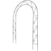 Image de KADAX Arche de jardin en acier Pergola pour plantes grimpantes roses arc-en-ciel 160 cm hauteur 240 cm