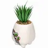 Image de KADAX Succulentes en Pot céramique, Plantes artificielles en Pot, Fausse Plante, Petite Plante Artificielle, Plante décorative pour Salon, Bureau (Hauteur 22cm, Blanc)