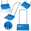 Image de KADAX Pelle à Neige en Plastique dotée d'une Ferrure en Aluminium, Outil de Déneigement Robuste et Efficace avec Roues et Manche en Métal (Bleu)