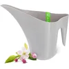 Image de KADAX Arrosoir de 1,2 l - Arrosoir en plastique à col long - Pour plantes d'intérieur - Arrosoir de jardin - Chaudron d'irrigation des fleurs - Gris