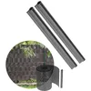 Image de KADAX Lot de 2 rails de serrage pour bandes brise-vue, clips de fixation en plastique, bandes de serrage, clips pour film de clôture, clips d'extrémité (Lot de 2, argenté)