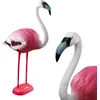Image de KADAX Figurine de flamant rose de 80 cm - Piquet de jardin en plastique - Oiseau exotique - Figurine d'étang rose - Décoration de jardin pour étang (1 pièce)