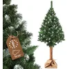 Image de KADAX Pin de Diamant sur Un Tronc, Arbre de Noël en Plastique PVC, Arbre de Noël Artificiel avec 20 Branches et 8 couronnes d'arbres, pin avec Support en Plastique Ø env. 70