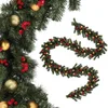 Image de KADAX Guirlande de Noël, guirlande décorative pour escaliers et cheminées, 260 cm de long, guirlande de pin artificiel en film PVC, décoration de Noël (éclairs)
