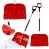 Image de KADAX Pelle à neige professionnelle, 53 x 135 cm, avec poignée antidérapante, lame en plastique et bord en aluminium, rouge