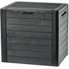 Image de KADAX Coffre de Jardin 140 L   Boîte de Rangement en Plastique pour Coussins, Jouets et Accessoires de siège, pour Jardin et terrasse (Anthracite)