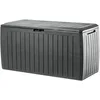Image de KADAX Boîte de rangement en plastique de 290 l avec poignées et fermeture - 116,6 x 47 x 59,5 cm