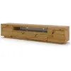 Image de Lowboard Aura Armoire TV, 200 cm, à suspendre ou à poser, basse, buffet, meuble HiFi, table, (chêne artisanal sans LED)
