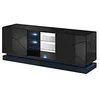 Image de BIM Furniture QIU Support TV avec éclairage Noir brillant 160 cm