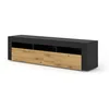 Image de Meuble TV pour Les Téléviseurs Jusqu’à 70 Pouces, Suspendu ou à Poser, Buffet bas Multimédia avec Niches Ouvertes et Rangements, Grande capacité de rangement pour Salon, 160 x 34,6 x 43 cm