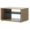 Image de BIM Furniture Table Basse AURIS Table Basse avec étagère en chêne Artisan Noir Mat 87 cm