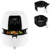 Image de ZEEGMA Knapper Grand friteuse sans huile 1800 W, plage de températures 60-200°C, temps de chauffe 60s, grande capacité du panier 6L, revêtement en téflon, 9 programmes, minuterie