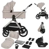 Image de LIONELO LAYLA 3 en 1 Poussette combinée Poussette 0-48 mois jusqu'à 22 kg, Nacelle jusqu'à 9 kg, Siège auto jusqu'à 13 kg, AiryDots, Roues PU pivotantes à 360°, Suspension complète