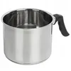 Image de Pot à lait en Acier Inoxydable 2,5 L, Casserole à lait avec bec verseur 16 cm Pot à Soupe, pour Induction