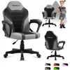 Image de huzaro Ranger Mesh Chaise Gaming Ergonomique pour Enfant, Chaise de Bureau Enfant Respirante avec accoudoirs, Hauteur réglable 6 cm, Soutien du Dos, idéale pour Enfants 80 150 cm, siège Stable Gris