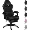 Image de huzaro Force 4.7 Carbon Mesh Chaise Gaming avec Repose-Pieds | Tissu Respirant | Accoudoirs Confort | Inclinaison 135°| Coussin Lombaire et Nuque | Base Robuste | Fauteuil Gamer Ergonomique