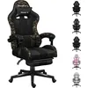 Image de huzaro Force 4.7 Chaise Gamer Ergonomique | Charge maximale 140kg | Double Inclinaison | Accoudoirs | Coussin Lombaire | Tissu Huge Mesh | Repose-Pieds | Camo