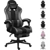 Image de huzaro Force 4.7 Chaise Gamer | Ergonomique | Charge maximale - 140kg | Double Inclinaison | Accoudoirs | Coussin Lombaire | Tissu Huge Mesh | Repose-Pieds | Gris