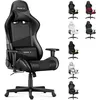 Image de huzaro Force 6.2 Carbon | Chaise Gamer | Fauteuil PC Gaming | en Cuir écologique | Tissu HD | Charge jusqu'à 130 kg | Appuie-tête | Soutien Lombaire | Ergonomique | Noir