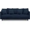 Image de Canapé droit fixe 4 places - Tissu bleu - Classique - L 212 x P 93 cm - CONSTANCE