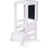 Image de MEOWBABY Tour d’Observation Enfant - Tour d'Observation Montessori, Tour Observation Enfant, Tour d'apprentissage, Tour Montessori en Bois, Blanc