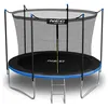 Image de Neo-Sport Trampoline d'extérieur pour Enfant - Filet de sécurité intérieur - Échelle - Barres rembourrées - Résistant aux intempéries - Inoxydable - Bleu Noir - 183 cm