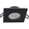 Image de EDO Encastrable Salle de Bain OPIL SQ Spot de Plafond Encastrable Cadre de Montage Noir Carré Projecteurs Spot GU10 Lampe de plafond Plafonnier Encastré pour Cuisine Salon Bain