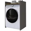Image de 3E 3xE living.com Armoire de Salle de Bain pour Machine à Laver, sur Pied Durable avec étagère - Anthracite/Artisan Oak, 64 x 97 x 50 cm,