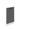 Image de BELINI Habillage de Porte Lave-Vaisselle PZ45 | Meuble Sans Plan de Travail | Accessoire pour Cuisine - Taille: 1,6 x 45 x 71,5 cm | Couleur: Argent Mat