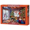 Image de CASTORLAND Puzzle de 2000 pièces, Chalet de Noël, cheminée avec Bas accrochés, Arbre décoré, Puzzle pour Adulte, C-200962-2