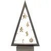 Image de BOGATECO Sapin de Noël en bois avec LED de 52 cm de haut | Décoration en bois incluse | Décorations de Noël | 20 LED |