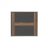 Image de Armoire 2 portes coulissantes DOLCE COTTAGE coloris imitation chêne noir et chêne noble