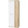 Image de Armoire à chaussures MISCA - Décor chêne sonoma et blanc mat - L69 x P35 x H179cm