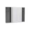 Image de Armoire 2 portes coulissantes CROWN coloris blanc