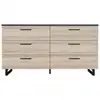 Image de Commode 6 tiroirs CROWN coloris ch ne noir/ch ne comano