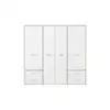 Image de Armoire 4 portes 4 tiroirs MILA coloris chêne sonoma/ blanc mat