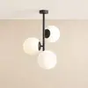 Image de ALDEX Plafonnier Dione, opale/noir, à 3 lampes