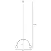 Image de ALDEX Suspension Una 2, métal, verre, à 2 lampes, rouge corail