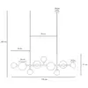 Image de ALDEX Suspension Dione, opale/doré, à 9 lampes