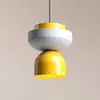 Image de ALDEX Suspension Ulia, jaune/gris, abat-jour métallique