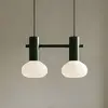 Image de ALDEX Suspension Flo, verte, à 2 lampes, verre