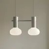 Image de ALDEX Suspension Flo, grise, à 2 lampes, verre