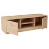 Image de MATKAM Commode TV 2DC H36xL120xP41cm, Plateau de Meuble laminé 16 mm, Deux étagères avec Portes à Gauche et à Droite, au Milieu Une étagère, charnières métalliques, poignées satinées (chêne Sonoma)