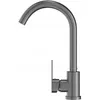 Image de Granitan ® Prestige Robinet de cuisine, d'évier avec bec rotatif à 360 °, robinet de cuisine haute pression, tête en céramique, kit de robinetterie pour salle de bain, cuisine, restaurant, hôtel (gris