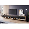 Image de TV-Schrank 300 cm LOWBOARD A, LED-Beleuchtung enthalten, großer TV-Schrank, TV-Schrank, (Wotan/Schwarz)